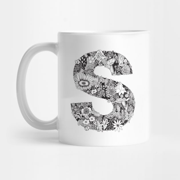 Floral Letter S by HayleyLaurenDesign